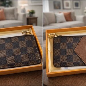 & Other Stories Brown Checkered Key Holder